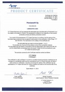 Finnlamelli Oy Certificate – Laminated Logs